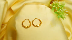 Golden Twist Hoop Earrings