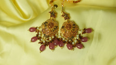 Pink beads Gaani set