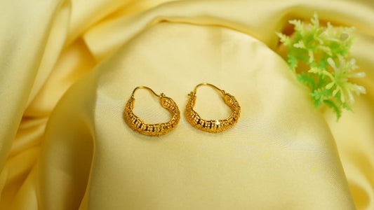 Golden Radiance Hoop Earrings