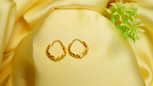 Golden Twist Hoop Earrings
