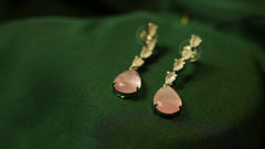 Blush Teardrop Crystal Earrings