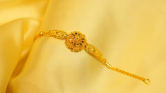 Regal Bloom 22K Filigree Bracelet