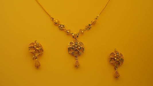 Zari Blossom 22K Necklace Set
