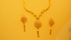 Blossom 22K Floral Necklace Set