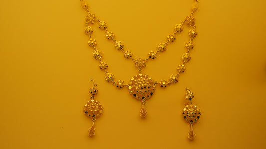 Double chain Necklace Set