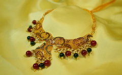Green-red crystal bridal set