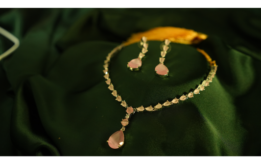 Blush Teardrop Crystal Earrings