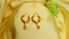 Classic Golden Teardrop Hoop Earrings